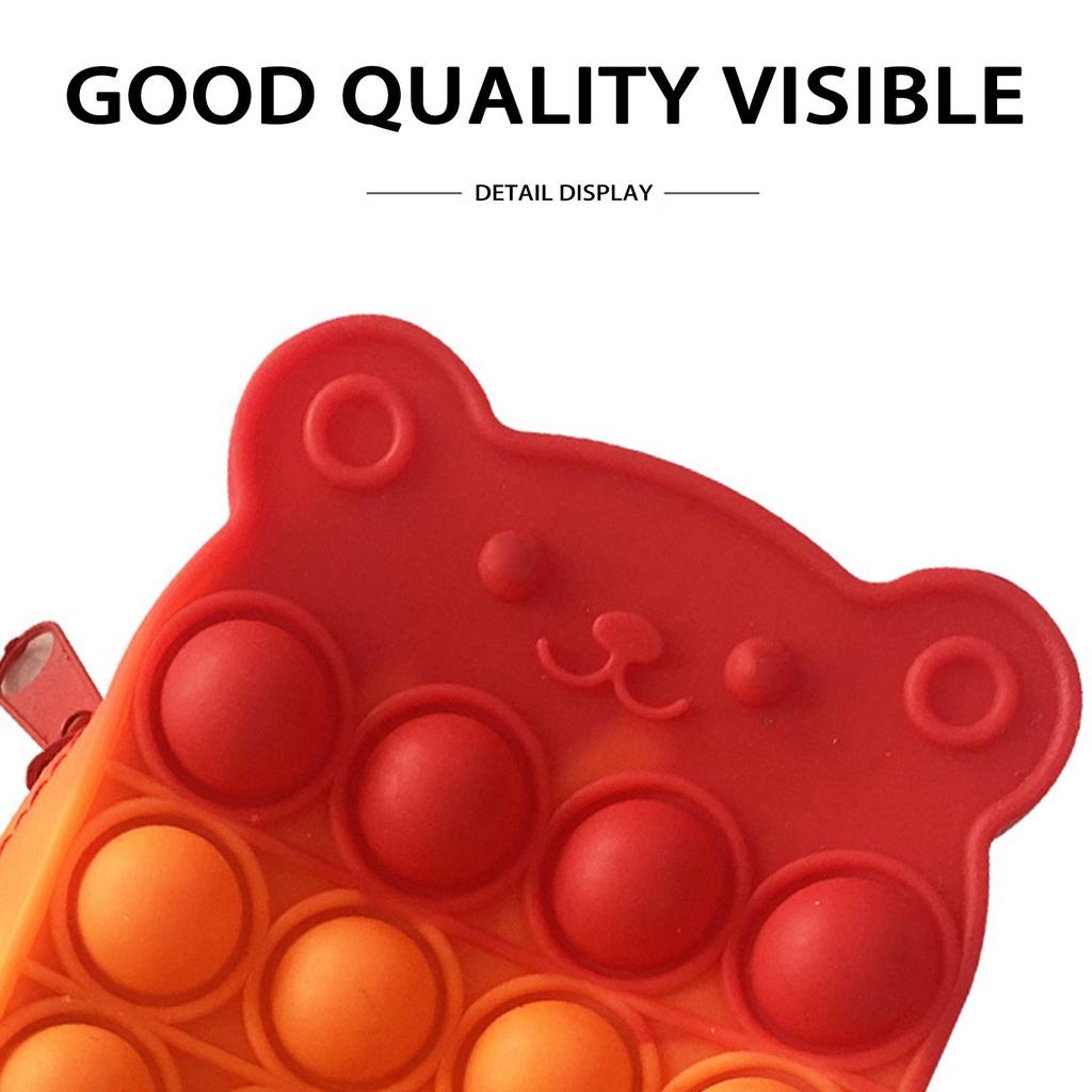 Caixa de lápis de descompressão de quebra-cabeça de mesa de descompressão sensorial de silicone