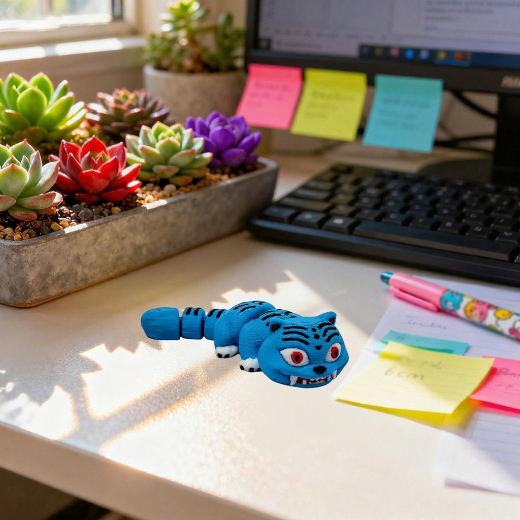 Blue With Movable Joints, Sturdy Articulation, Blue  Keyring, Novelty Ornament, The Perfect Gift For Children.