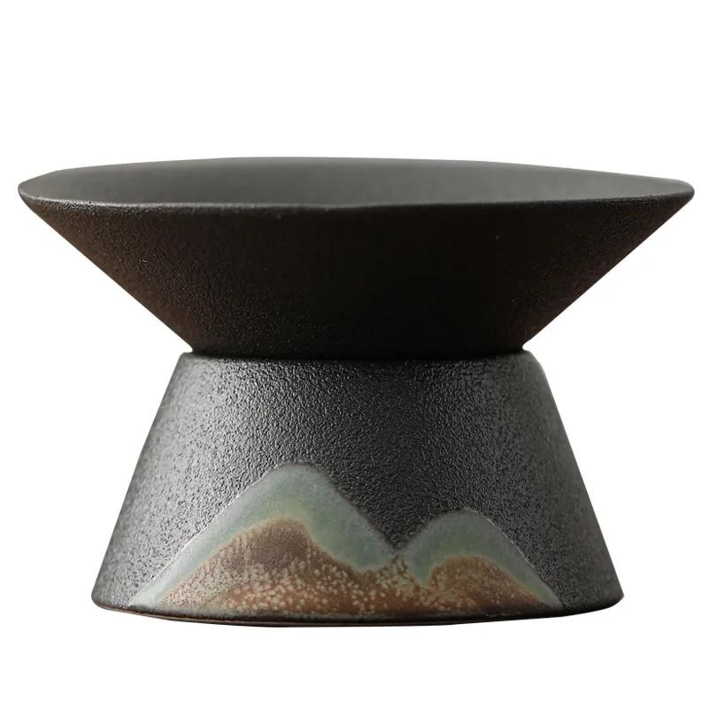 Japonské ručně malované čajové sítko filtrace retro keramická kung-fu čajová sada příslušenství gázová filtrace čajové zbytky síťka