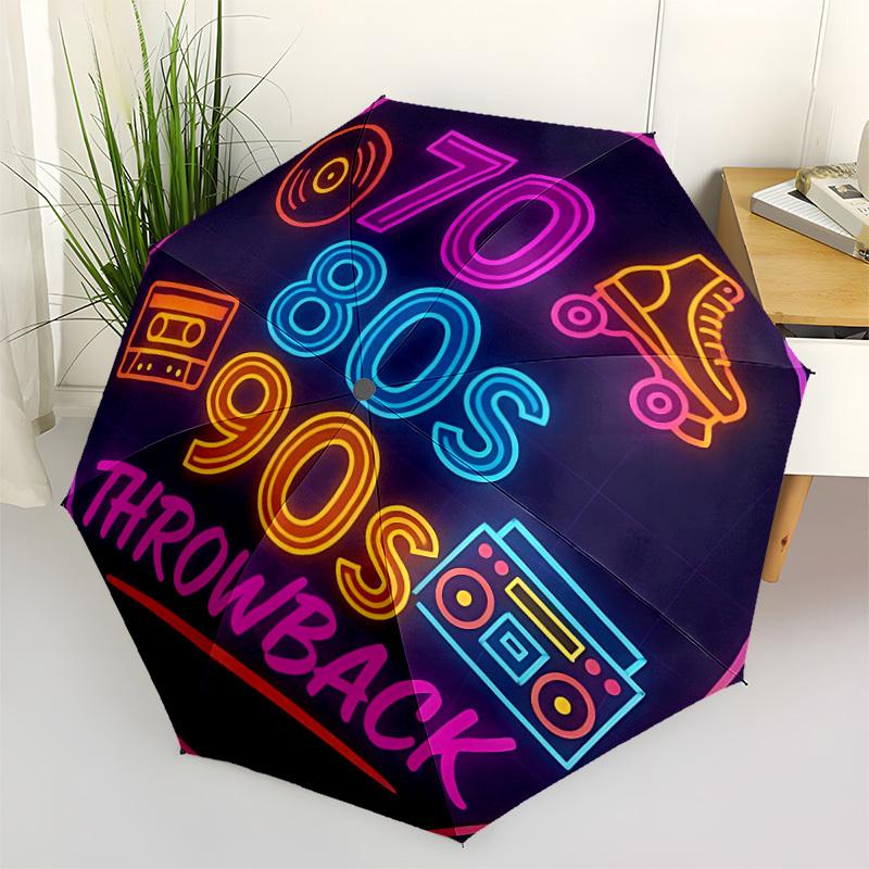 

1pc Throwback Retro Automatic Opening/Closing Umbrella with Operation & Windproof Canopy yy260311067