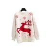 Autumn and Winter Women's Sweater Christmas New Year Elk Round Neck Sweater Loose Lazy Wind Versatile Pullover Knit Sweater