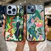 Tropical Jungle Print Leopard Sloth Silicone Hard Plastic Phone Case For Iphone 17 Air 16 15 14 13 12 11 Pro Max PC+TPU Cover
