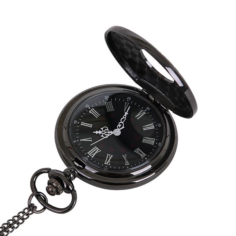 Retro Roman Numeral Pocket Watch with Large White and Black Design, Model 8075.