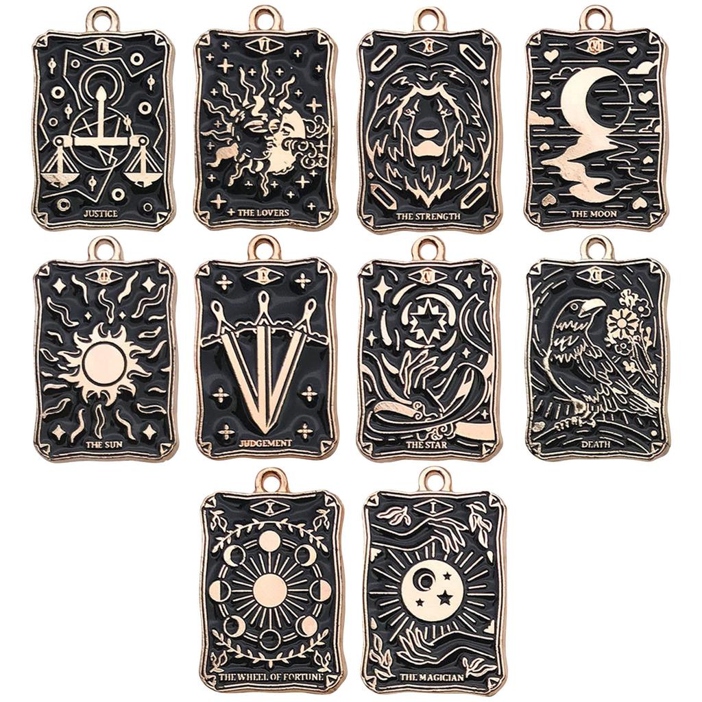 Vintage Dark Card DIY Jewelry Accessories Pendant Necklace Earrings Keychain