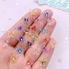 7mm/9mm/11mm Mixed Glitter Resin Colorful Mini 3D Rotating Crystals Butterfly Flat Back Rhinestone Nail Art Applique DIY Crafts