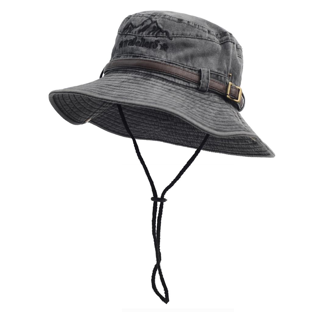 Washed Cotton Bucket Hats Spring Summer Men Women Panama Hat Fishing Hunting Cap Sun Protection Caps Outdoor Sun Hat