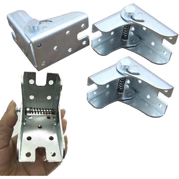 Folding Bracket Self Locking Hinge Table Leg Hinge Leg Fittings and Angle Braces for Folding Table Leg Folding Leg Brackets for Tables (4 Pair)