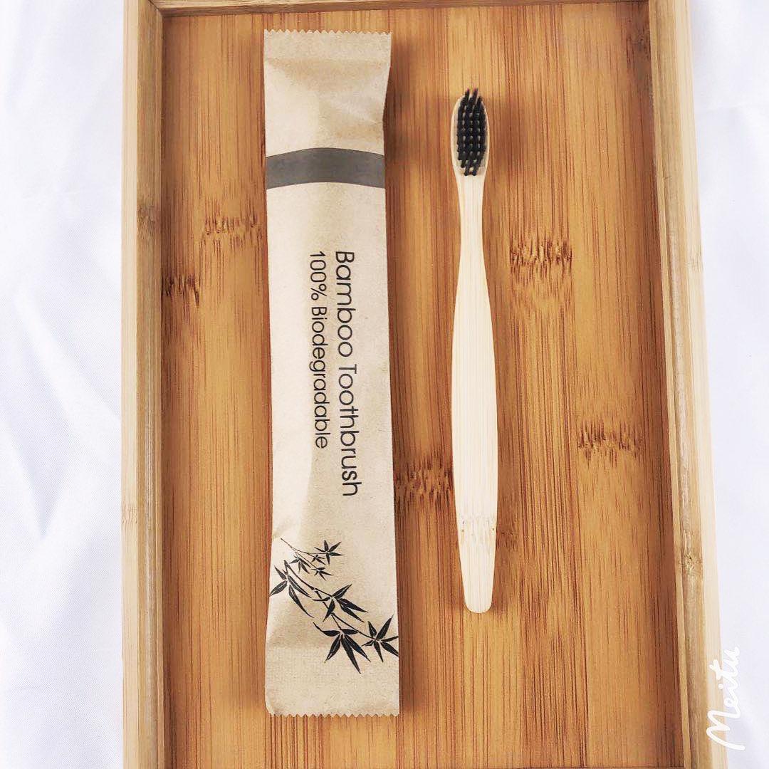 Wholesale Custom Logo Bamboo Toothbrush Biodegradable Recyclable Disposable Soft Bristle Natural Wood for Adults Kids Hotels