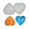 Heart Holographic Resin Mold Earring Silicone Mold Keychain Pendant Epoxy Resin Casting Mold Kit Resin Craft Tools