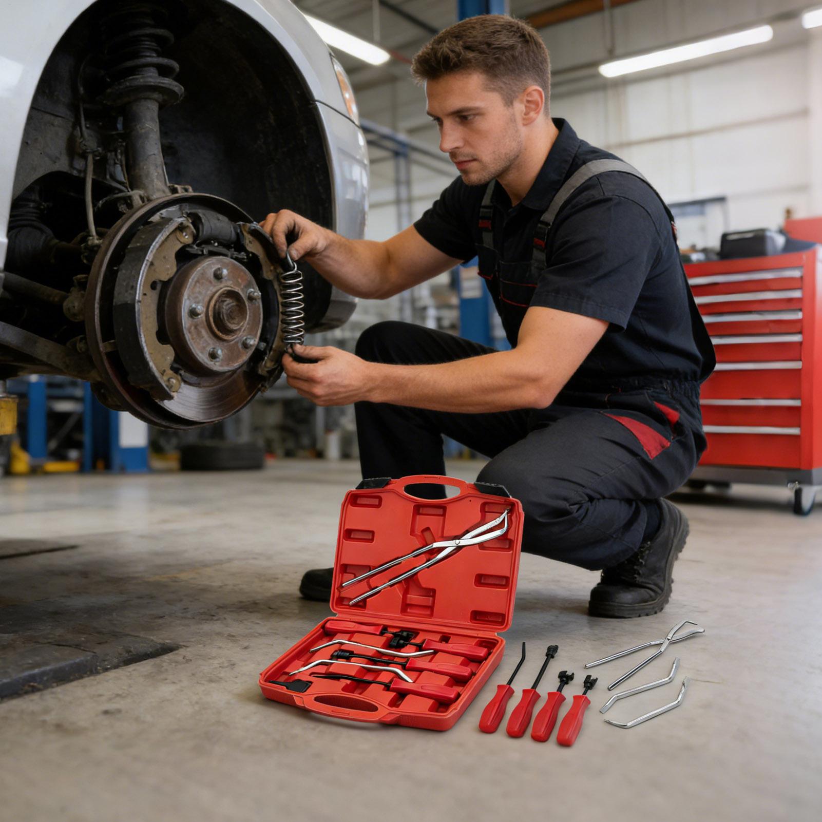 

Drum Brake Spring Pliers 8 Pieces Anti-Slip Adjustable Portable Drum Brake Spring Adjustment Tool For Adults Lovers Families Men China Mainland