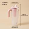 Sport Portable Drinking Bottle Transparent Plastic Water Cup With Straw&Strainer Travel Large Capacity Heat-Resistant Tumbler