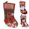 18" Noel Çorabı 3D Peluş Noel Baba Kardan Adam Ren Geyiği Tasarımı Asılı Jüt Çorap Çiftlik Evi Tatil Dekoru için