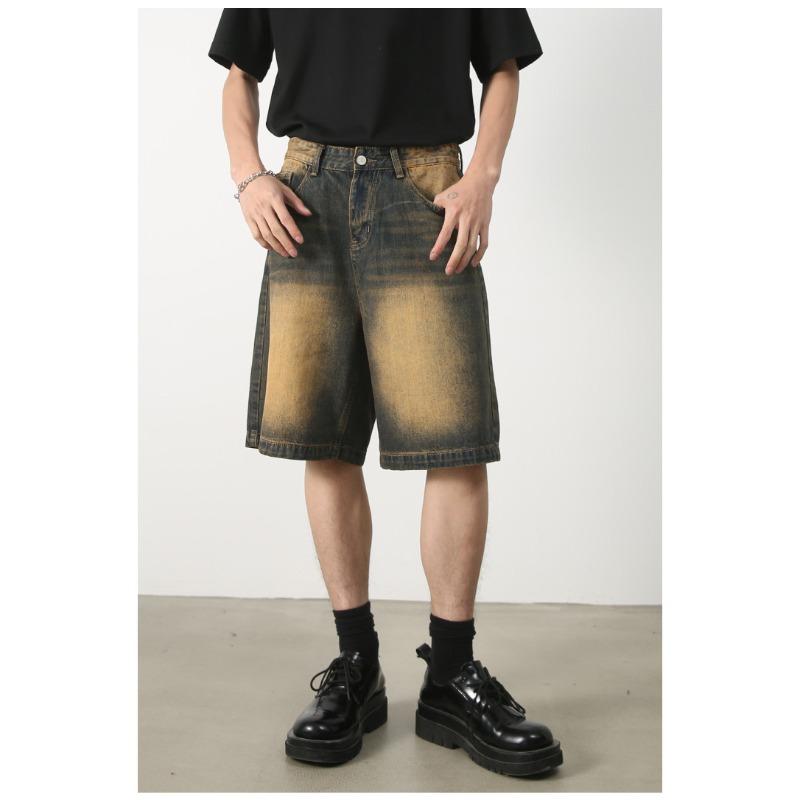 Trousers Denim Shorts Men's Summer Five-minute Pants Loose Versatile Casual Pants Straight Loose Jeans for Men Fashionable and Comfortable Pants