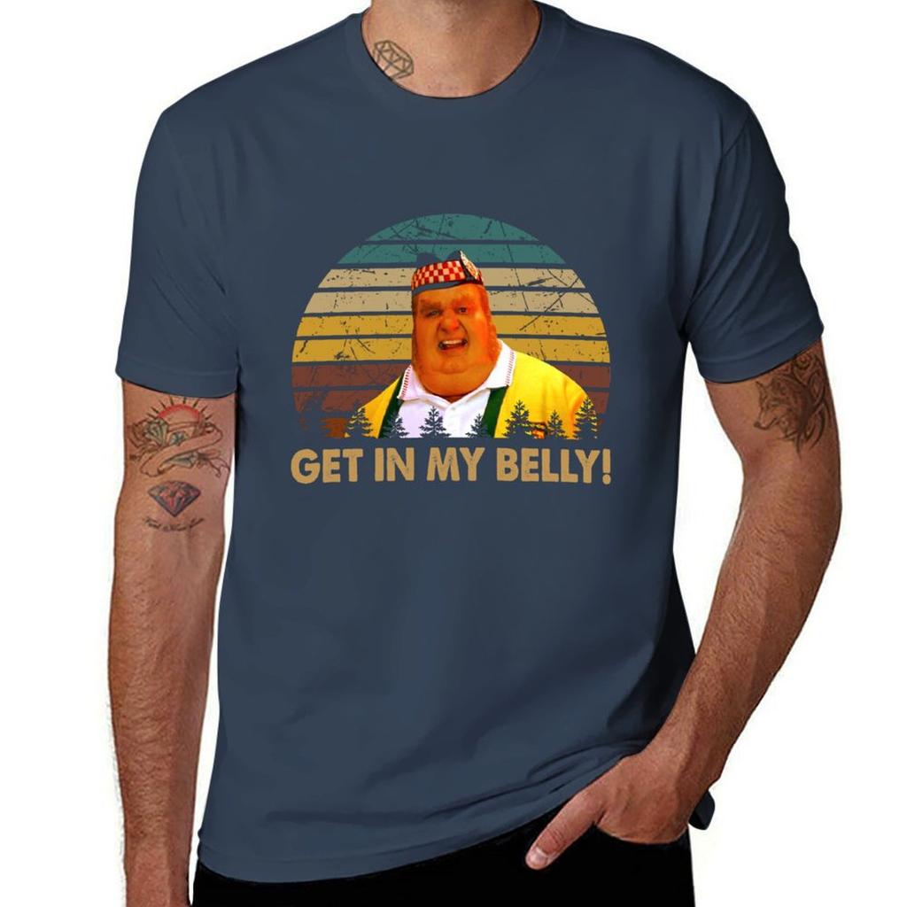 Fat Bastard character get in my belly poster T-Shirt shirts graphic tee hippie clothes mens cotton t shirts