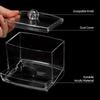 1pc Clear Cotton Swab Pads Holder, Qtips Holder Cotton Buds Ball Dispenser, Bathroom Containers Organizer, Clear Apothecary Jar