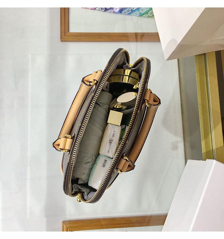 Crossbody Shell Monogram Vintage High-End: Geantă de mână chic colorblock pentru influenceri 2025