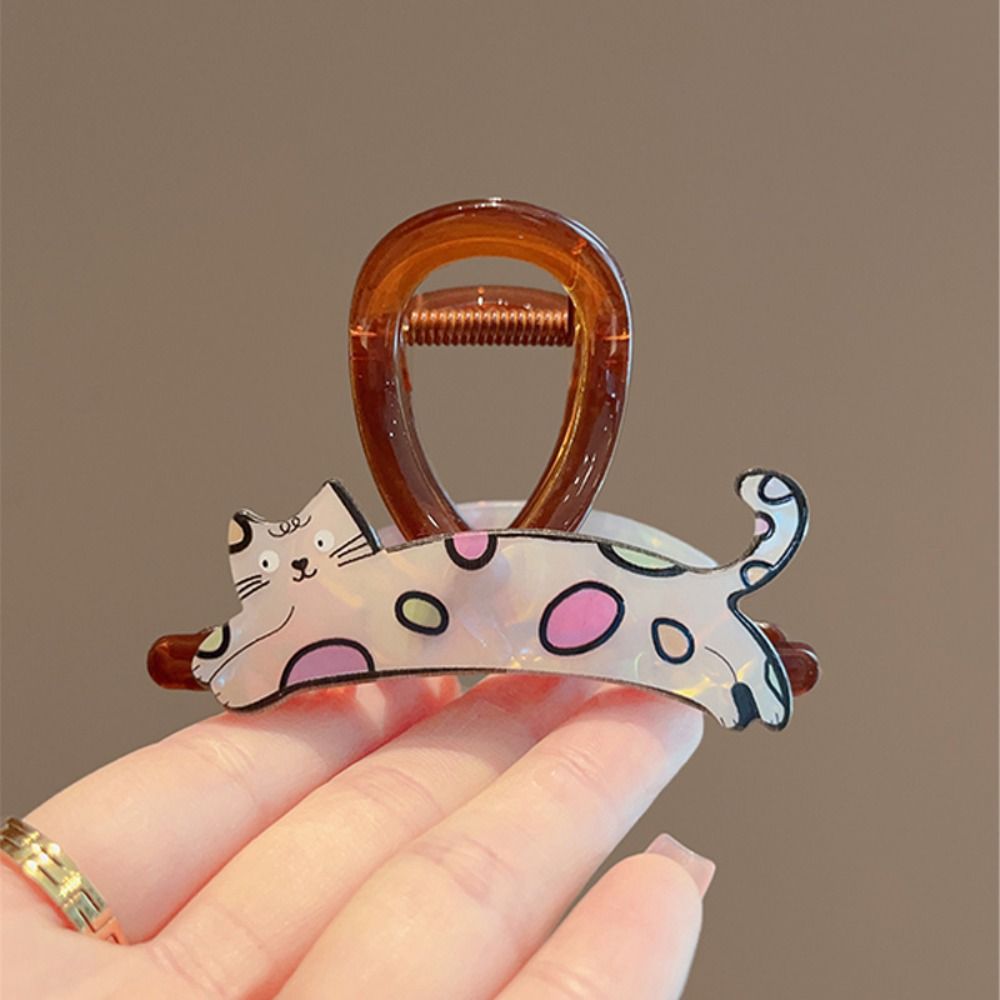 Resin Cat Shark Clip Animal Dog Hair Claw Fashion Hair Grab Clip Summer