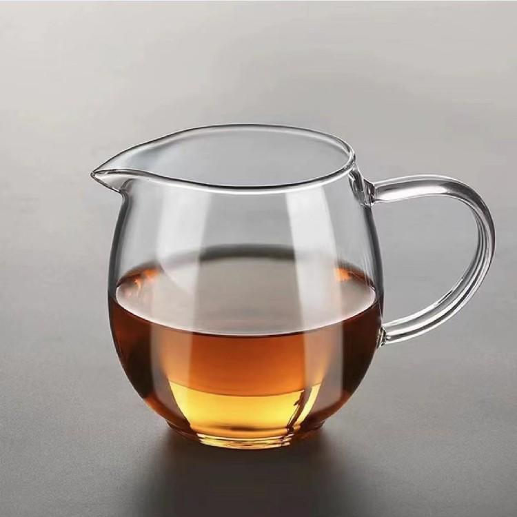 Square Glass Teapot Set with Stainless Steel Filter - Kung Fu Style Tea Dispenser and Fairness Cup for Household Use.