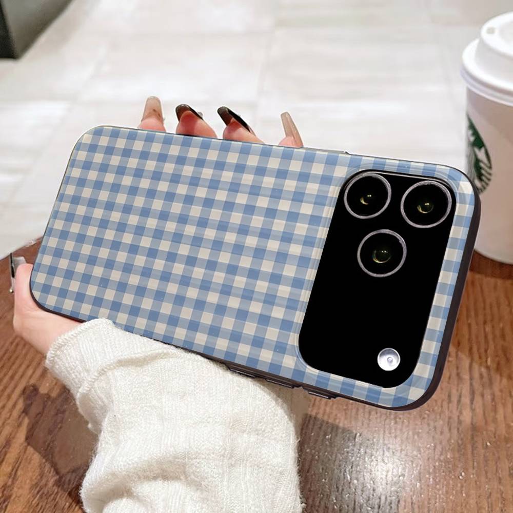 Simple Chic Lattice Pattern Corrugated Pattern For IPhone 17 16 15 14 13 12 11 16 Pro Max Plus Pro Non-slip Phone Cover
