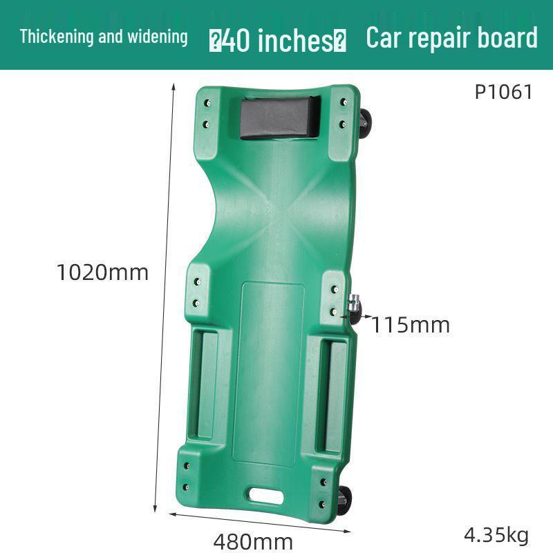40-Inch Foldable Car Repair Lay-Down Board & Stool with Thickened Casters