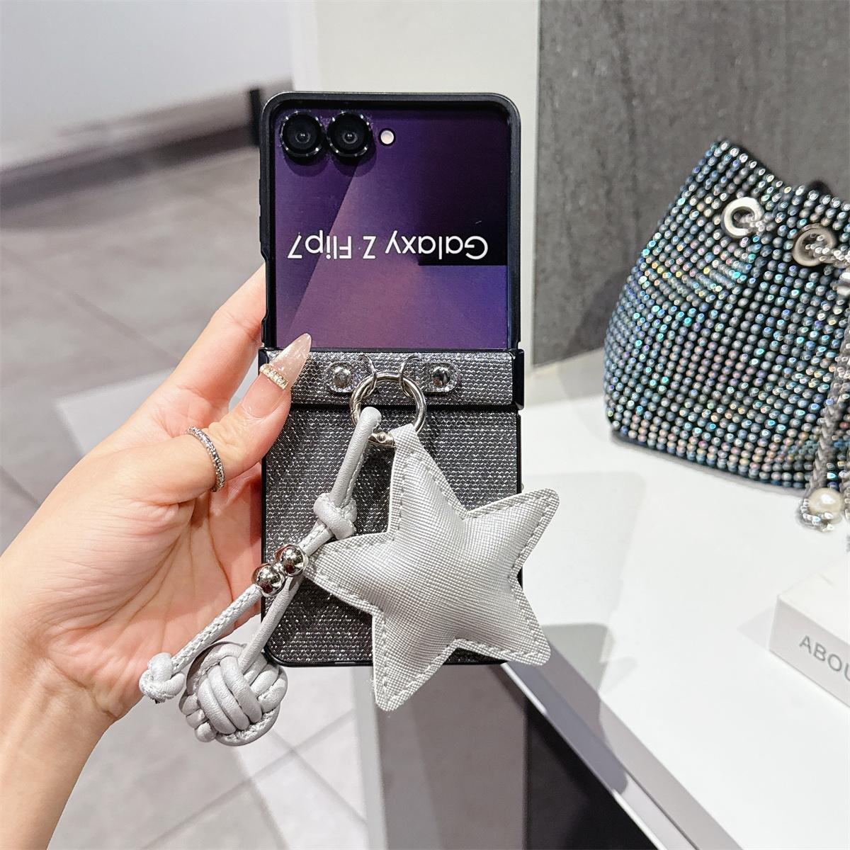 

Leather Phone Case with Strap for Samsung Galaxy Z Flip 7 6 5 4 3 5G Flip6 Flip5 Flip7 FE Hinge Protect Shockproof Cover Galaxy Z Flip6