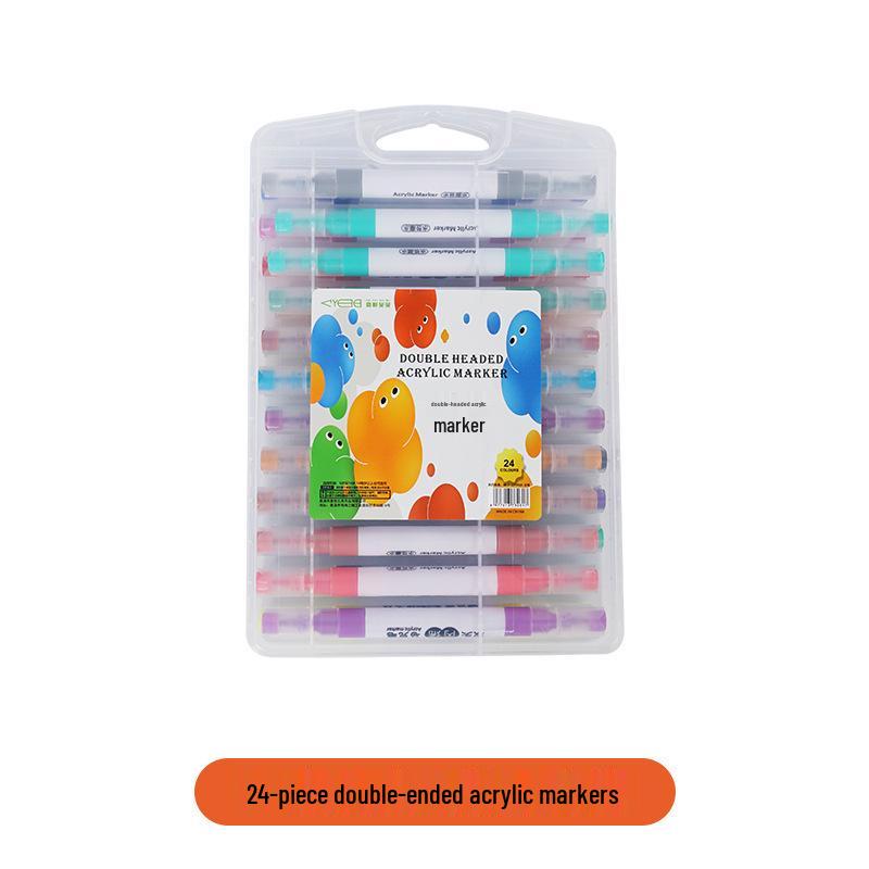 Double-Ended Layerable Acrylic Marker Pens with Soft Tips for Elementary Art Students