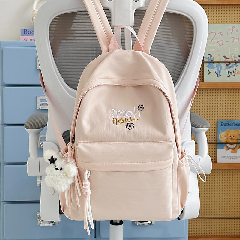 Schoolbag High Value Cute Backpack Female Student Schoolbag Large Capacity Lightweight Simple Ins Wind Leisure Travel Backpack