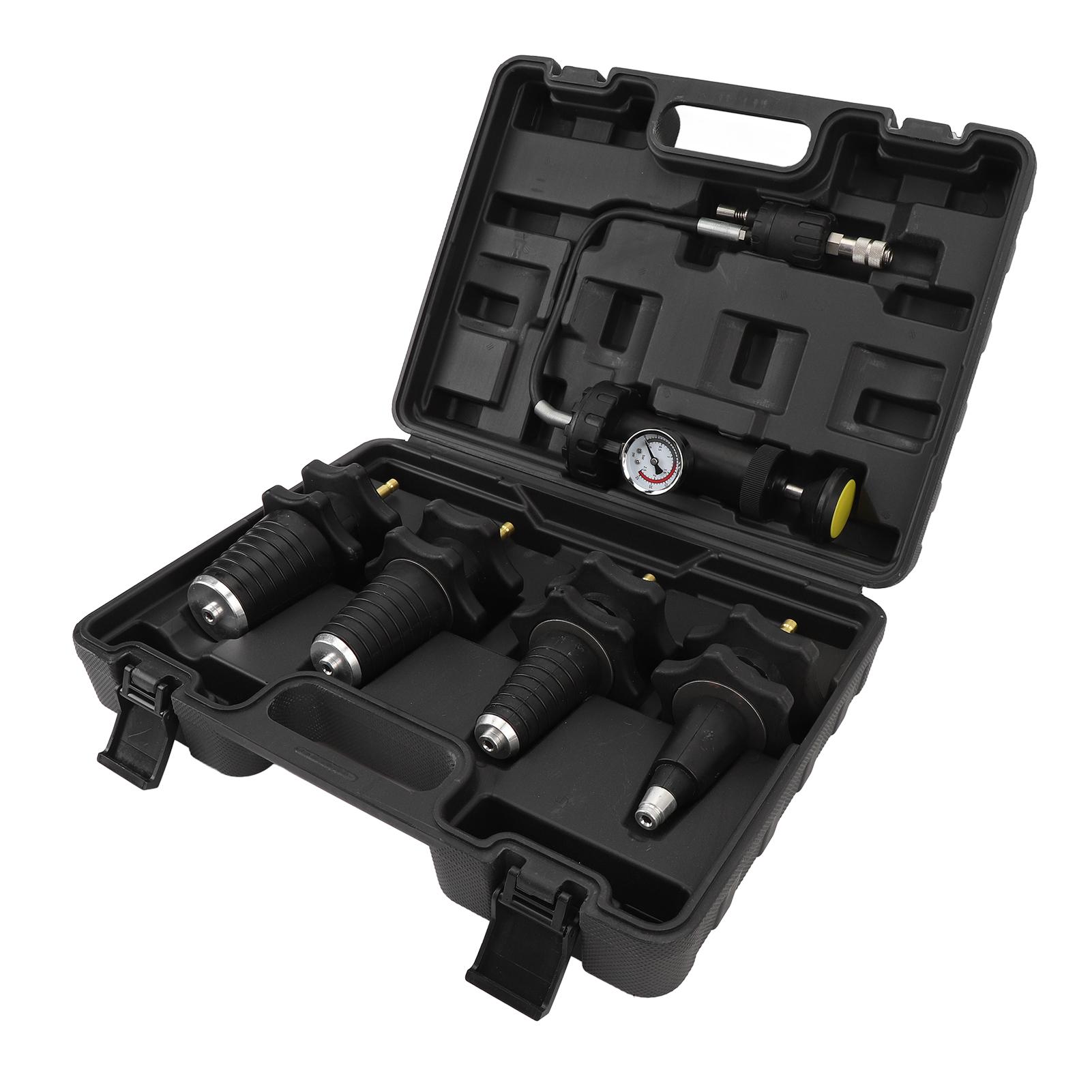 

5 шт. Набор для проверки давления системы охлаждения с манометром Эффективный Высокая точность Универсальная посадка для автомобилей