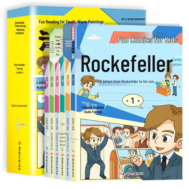 Fun Comics for Kids: The Rockefeller Family Letters - Complete 6 Volumes, 38 Letters to His Son, Elementary School Reading