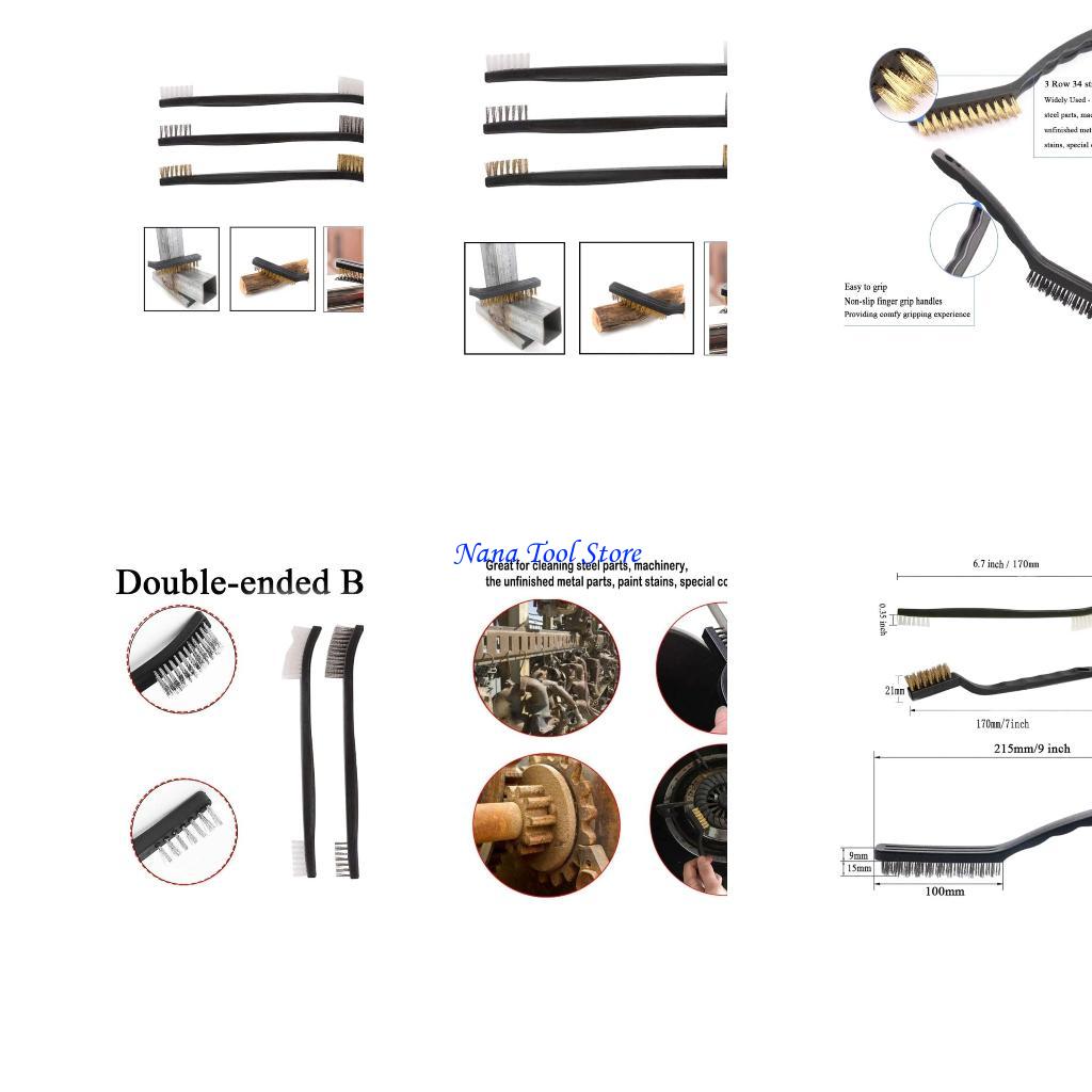 

31GJ Multi Purpose 9pcs Wire Brush Set for Cleaning Jobs Steel/Nylon/Brass Brushes China Mainland