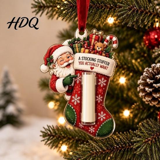 DIY Holiday Cash Gift Money Present Christmas Acrylic Holder Ornament Clear for Cash Funny Back