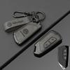 T25Fashion New Double-sided Leather Car Key Case Cover Shell Protection Auto Styling Accessories For VW Volkswagen Golf 8 MK8 Leon
