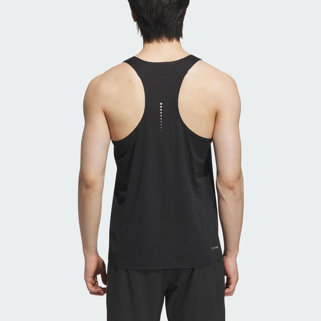 New Adidas Running Tank Top Unisex Black/Dark Silver Gray JY7015