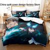 Bed linen 3D Print Anime Bedding Set 3Pcs Shonen Manga Duvet Cover Set with Pillowcases for Teens Fans Bedroom Decor bedding
