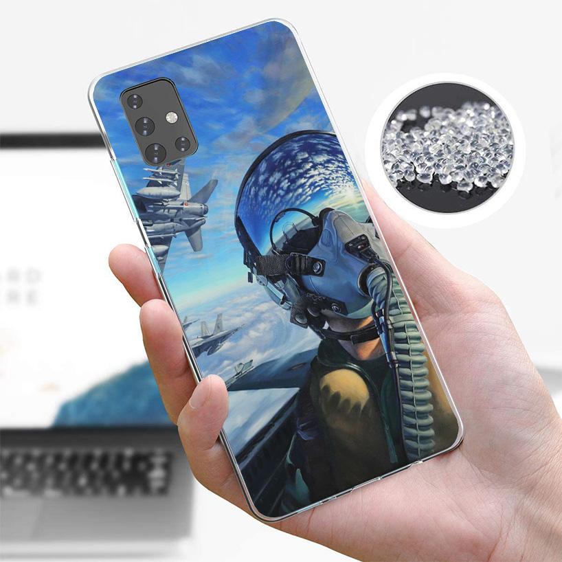 Military Aircraft Warship Fighter Phone Case For Samsung Galaxy A52 A32 A22 A12 A51 A31 A50S A30S A20S A10S Note 20 Ultra 10 Plu