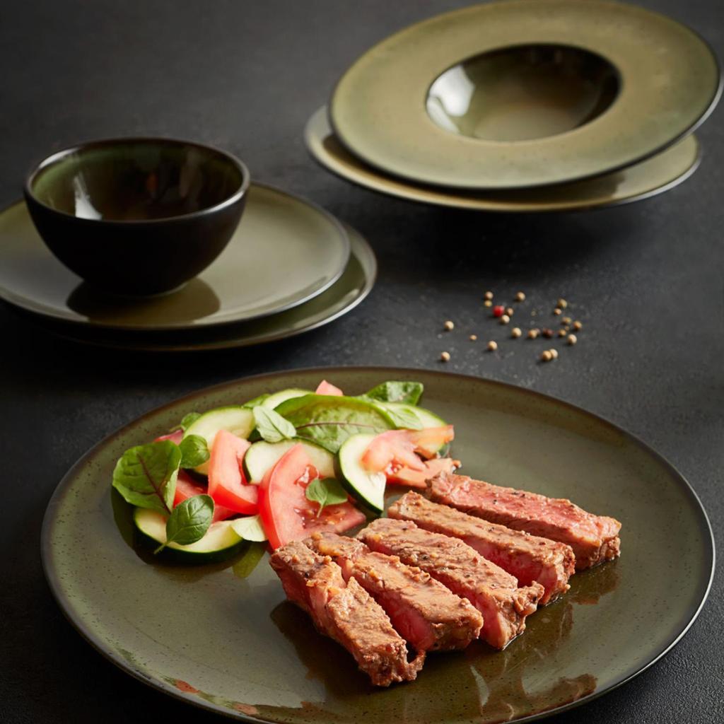 Elegant Moss Porcelain Dinner Plate DUKA