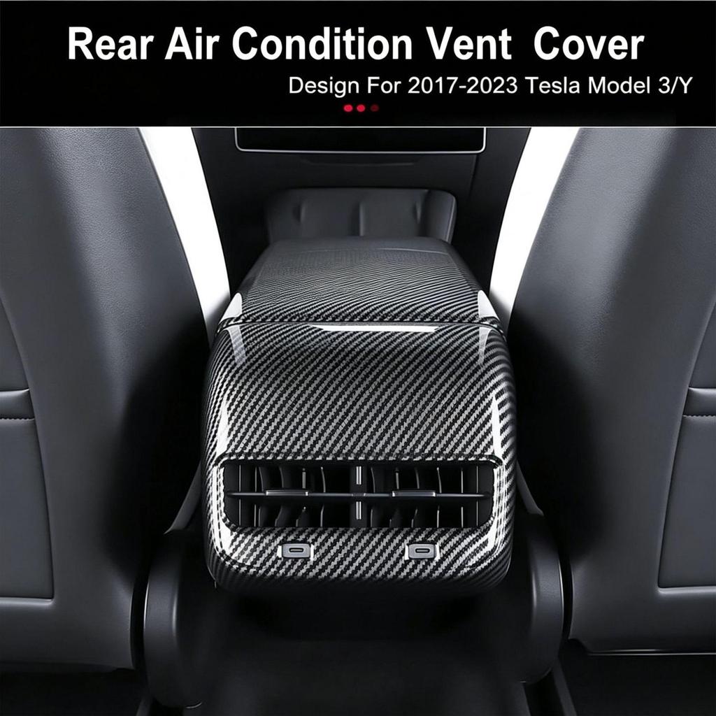 Tesla Model 3/Y Rear Air Vent Protector & Anti-Kick Panel Accessory.