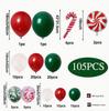 Christmas Red Green Cane Sugar Aluminum Film Balloon Wreath Arch Set Ornaments Candy Birthday Party Supplies