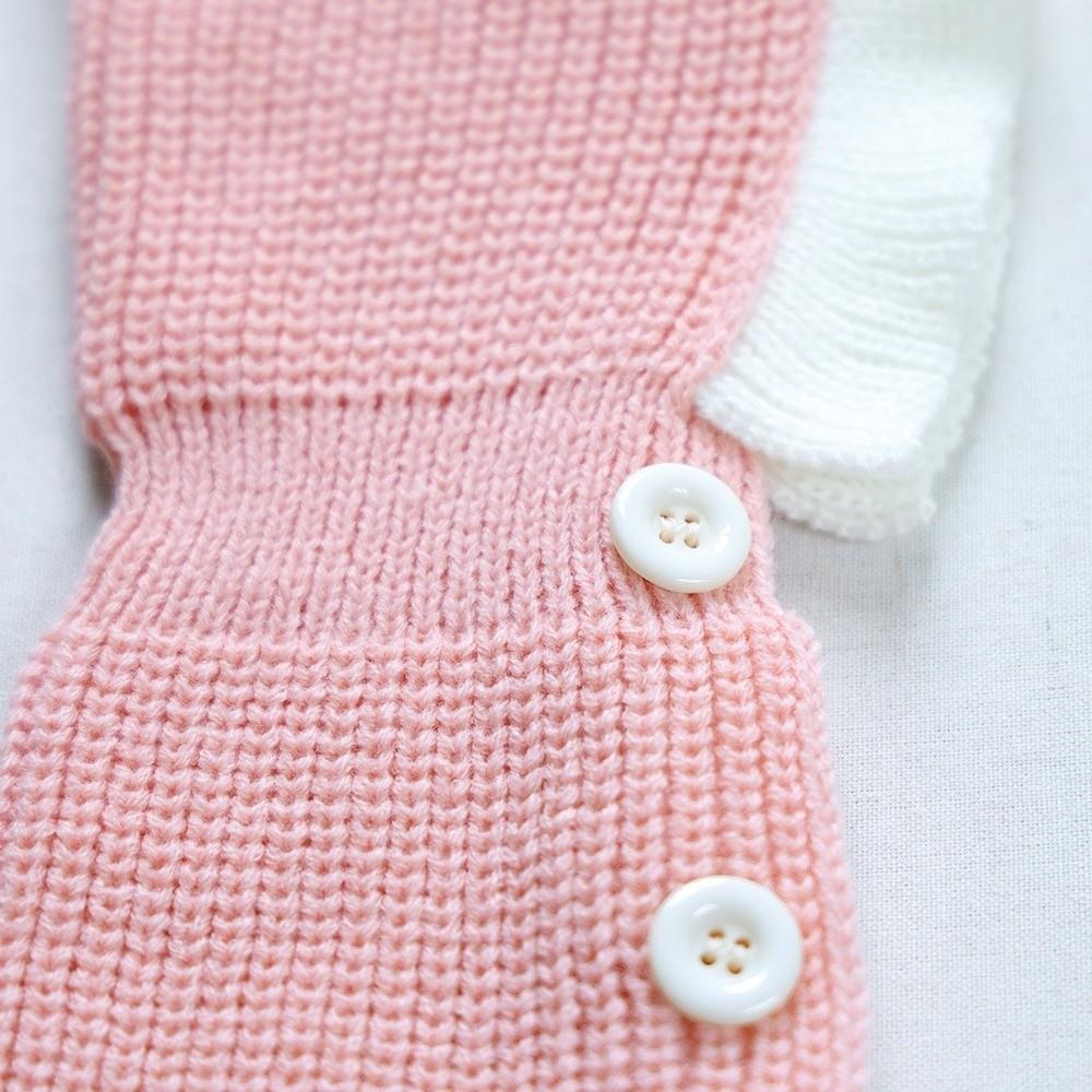 Ruffle Trim Pet Knitted Hat Button Detail Cat Knitted Hat New Pet Pullover Cap for Small Dogs