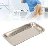 Stainless Steel Surgical Dental Tray Rectangular Metal Cosmetic Storage Tray for Nail Art Equipment