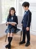 British Style Winter Uniform for Primary and Kindergarten – Children's Velvet Suit Set with Jacket