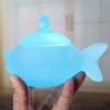 Delicate Fish Themed Glass Jar With Tight Seal Suitable For Storing Sweets Spices Or Office Supplies 16cm Size