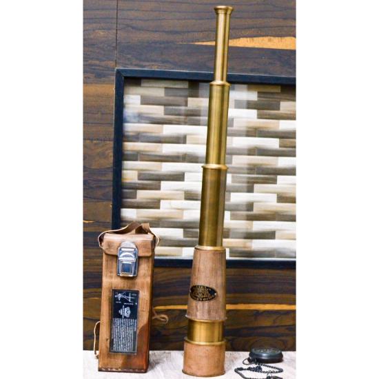 Antique Telescope with Leather Case, Groomsmen Gift, Wedding Gift, Gift for Him