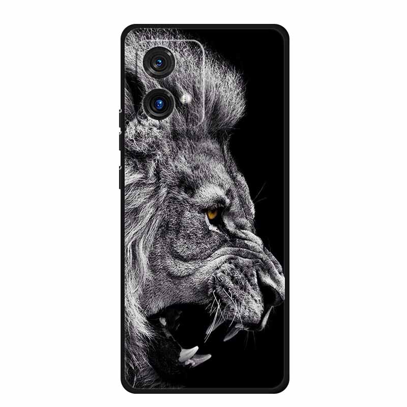 For Motorola Moto G84 G54 5G Case Animals TPU Soft Silicone Cover Phone Cases for Moto G54 MotoG84 Protector Wolf Bumper Coque