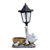Solar-Powered Duck Garden Statue: Outdoor Resin Ornament for Courtyard Décor
