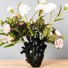 Xiaobudian Heart Shaped Flower Vases, Resin Vase, Creative Holder, Modern Art Style Decorative Vase for Home Wedding Valentine Gift Desktop
