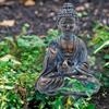 Buddha Figurine Zen Sculpture Solar Power Desk Ornament Art Crafts Friend Gift Craft Religious