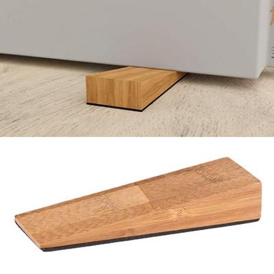 Wood Wooden Door Stopper No Punching Wear-Resistant Shock Absorbent Block Wall Floor Furniture Protection Slip-Resistant