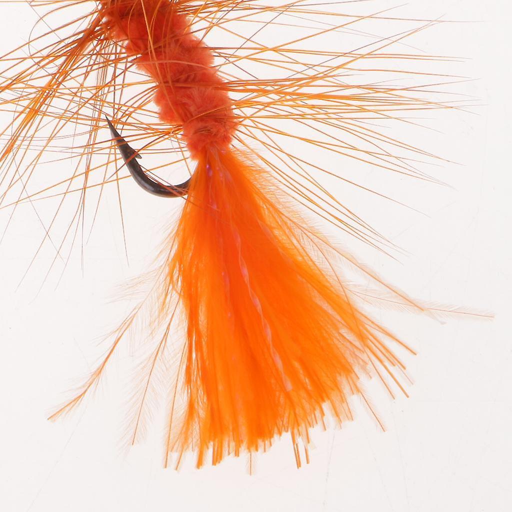 10x10pcs Bead Head Woolly Bugger Wet Flies Sinking Trout Fishing Flies - Orange