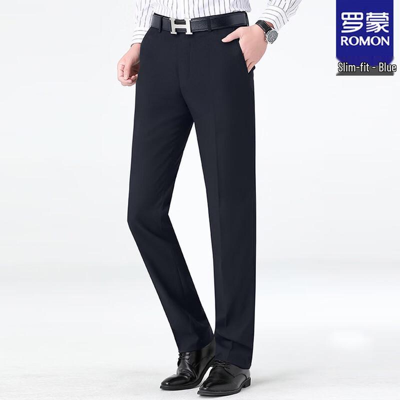 ROMON Men's Slim Fit Business Trousers